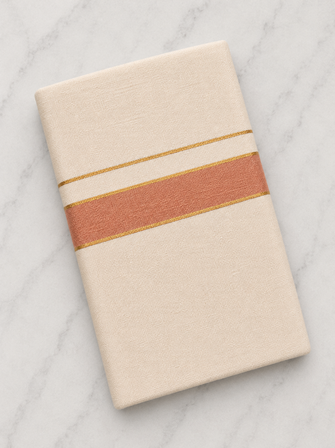 Gold and Peach Zari-Off White Handloom Dhothi
